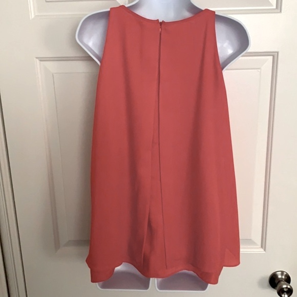 Emma & Olivia Salmon double layer Blouse. Size  L. - Picture 2 of 4